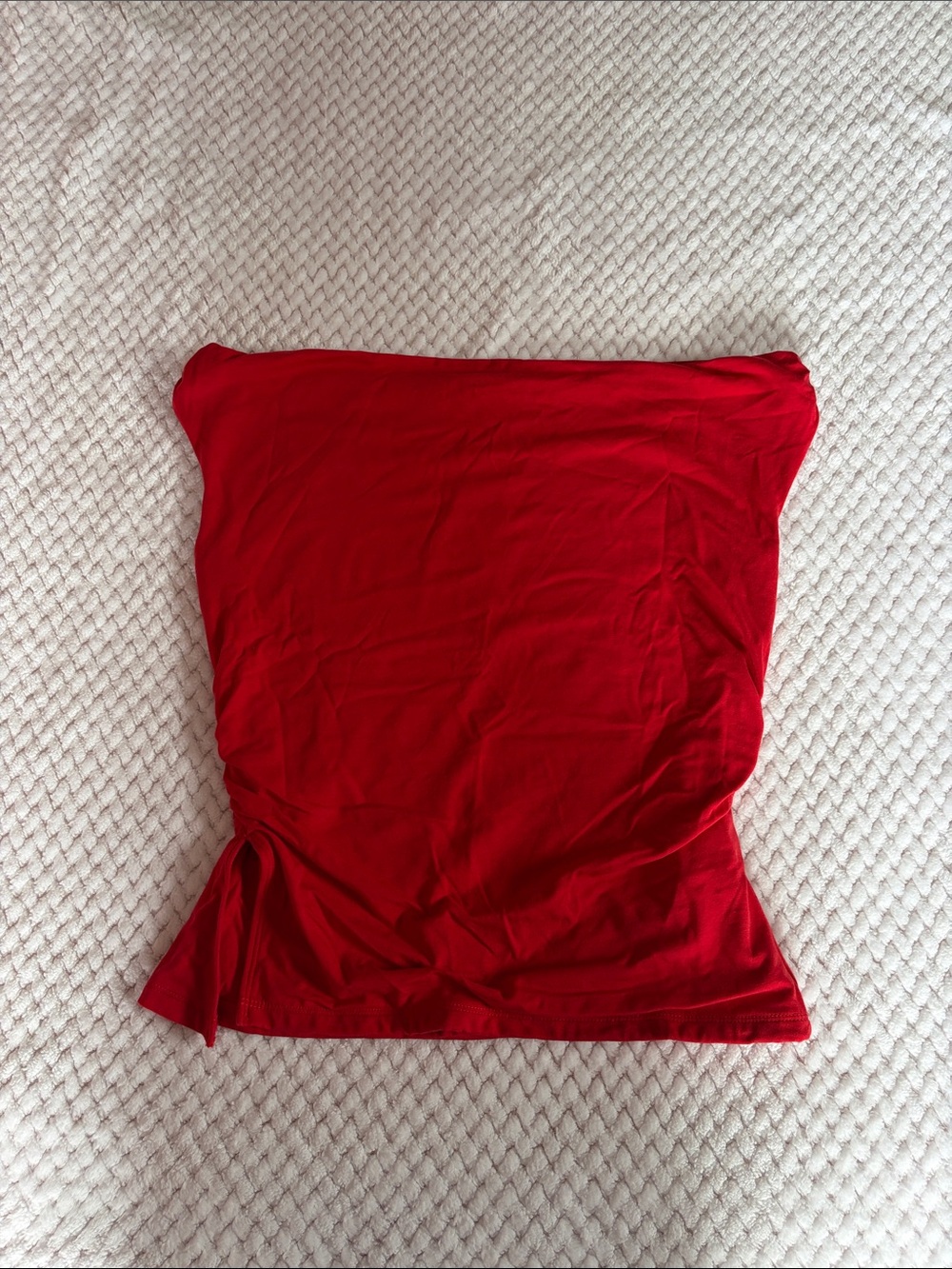 Abercrombie & Fitch Red Off the Shoulder Top